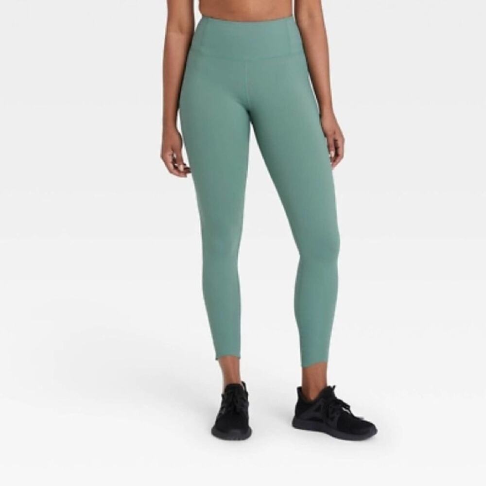 All In Motion Sculpted Jade Sleek Run Quick Dry Raw Hem Leggings NWT XS